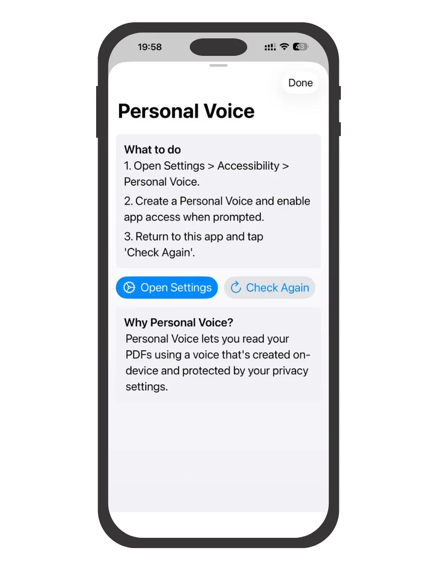 Set your personal voice