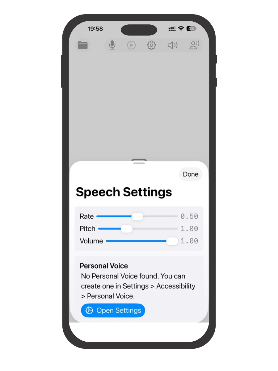 Make Speech Setting