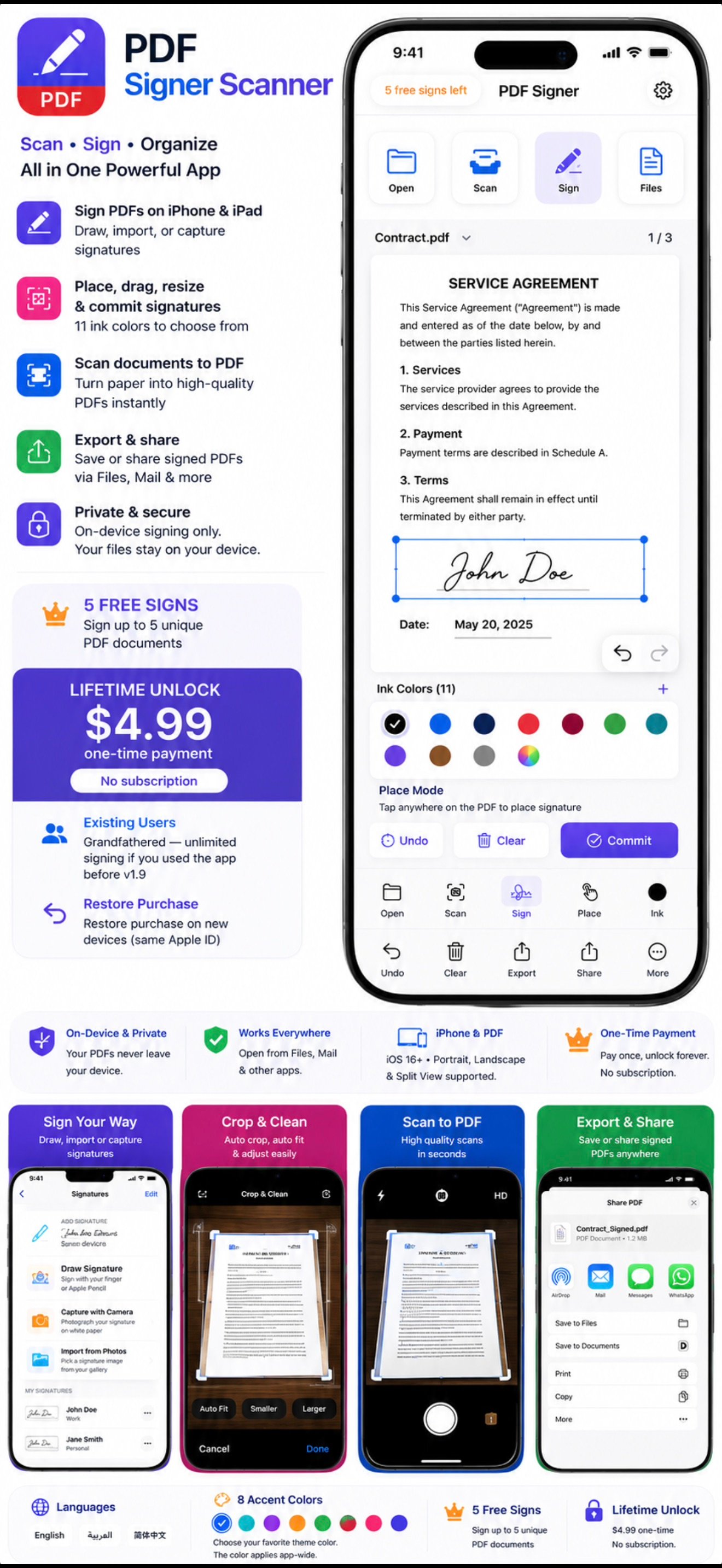 PDF Signer & Scanner hero image