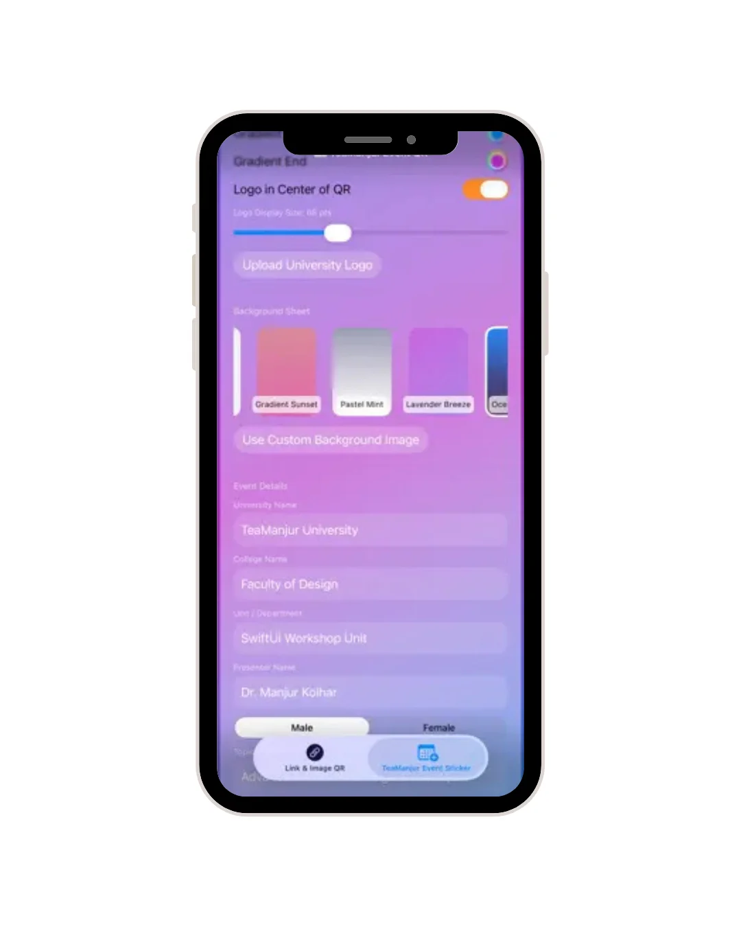 QR Code App screenshot