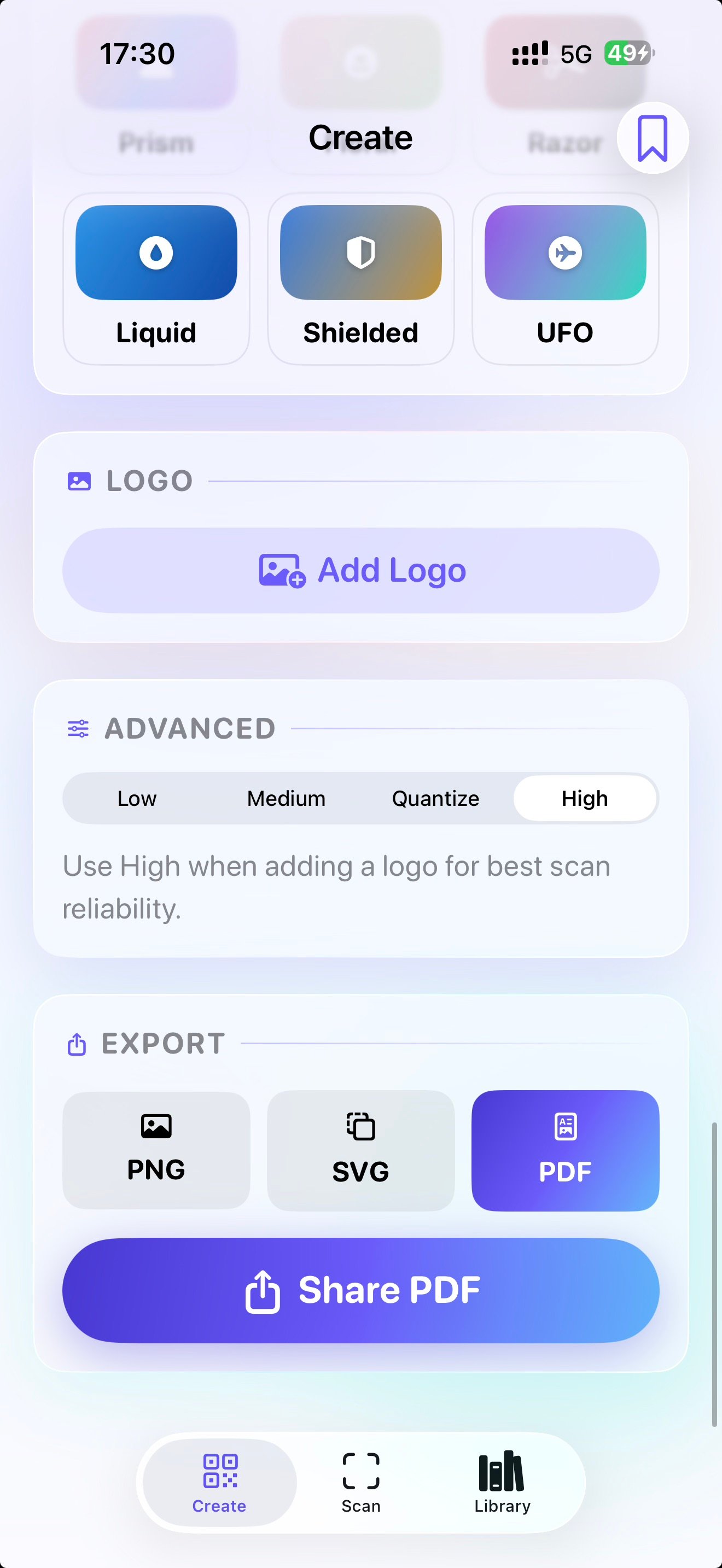 TeamQRcode screenshot